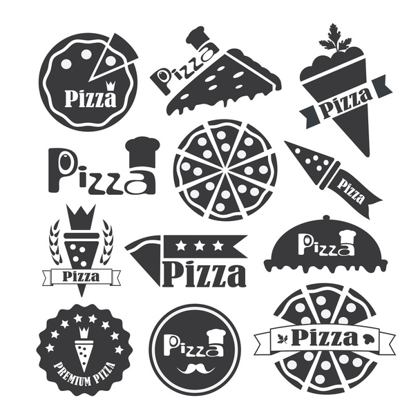 Pizza-Logos - Vektor, Bild