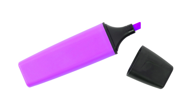 Purple highlighter isolated - Photo, Image