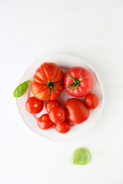 fresh tomatoes on plate - Photo, image