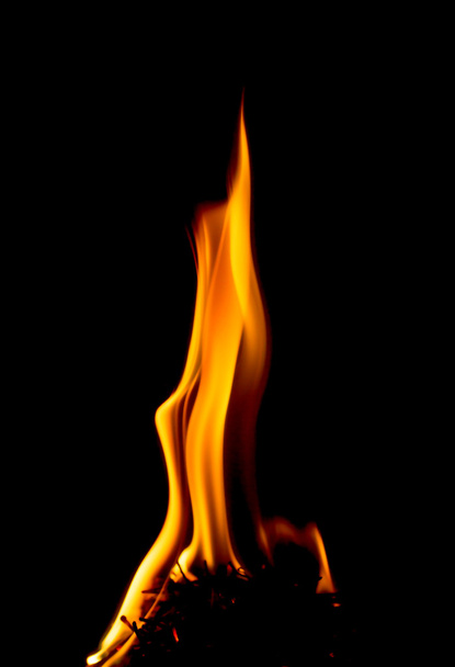 fire on a black background - Photo, Image