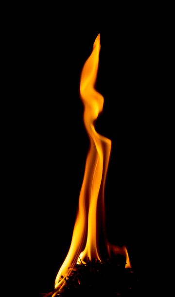 fire on a black background - Photo, Image