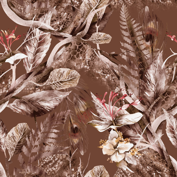 Floral Seamless Pattern - Foto, afbeelding