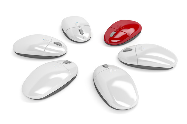 mouse del computer rosso
 - Foto, immagini