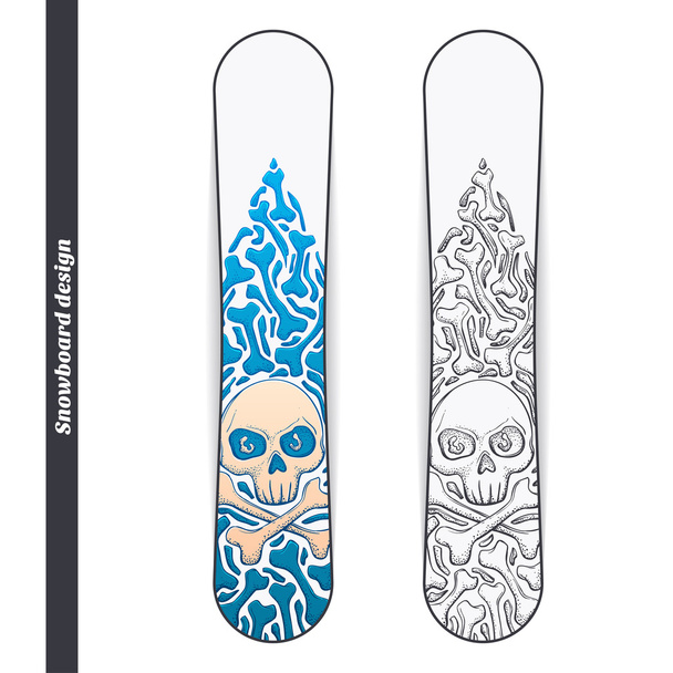 snowboard design um
 - Vetor, Imagem