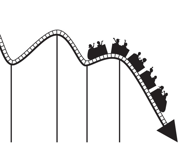 roller coaster grafiek - Vector, afbeelding