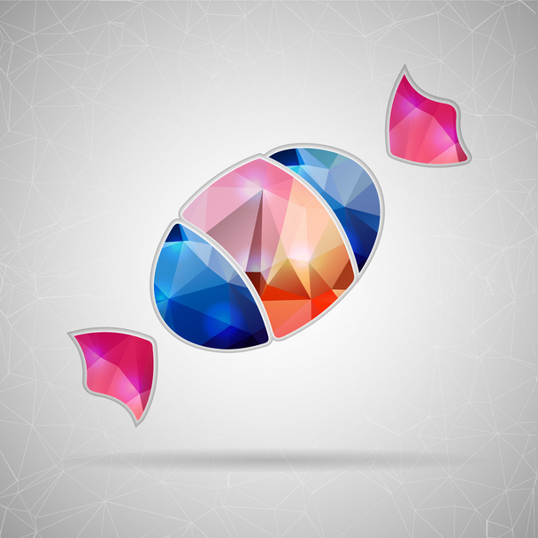 Abstract Creative concept vector icon of sweet for Web and Mobile Applications isolated on background. Vector illustration template design, Business infographic and social media, origami icons. - Vecteur, image