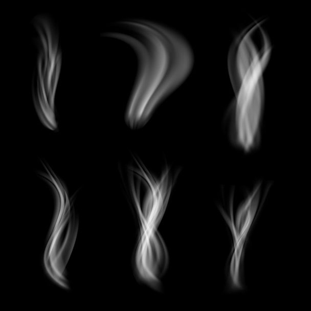 Smoke abstract pattern web set - Vector, Image