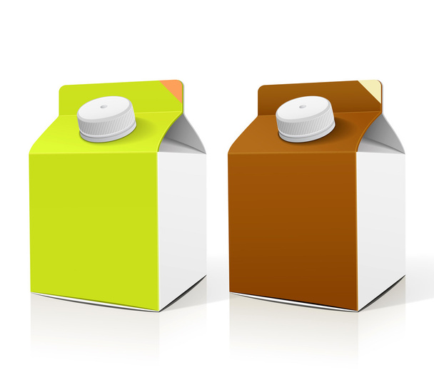 Coleções de design de embalagem de caixa de leite
 - Vetor, Imagem