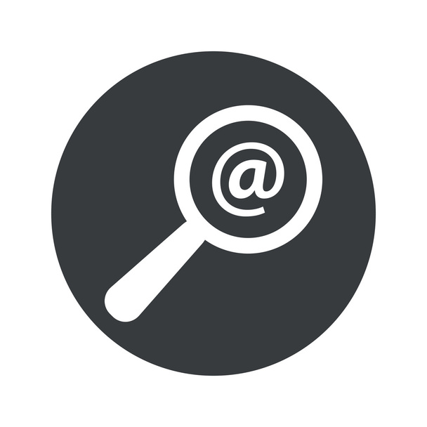 Monochrome round mail search icon - ベクター画像