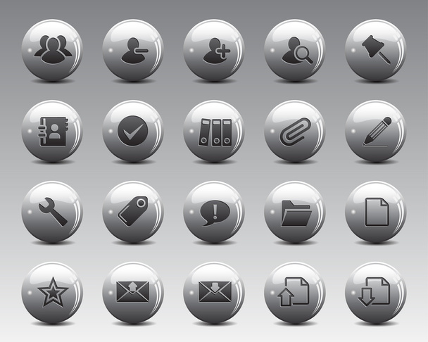 3d ball Stock Vector web and office icons in high resolution. - Vector, afbeelding