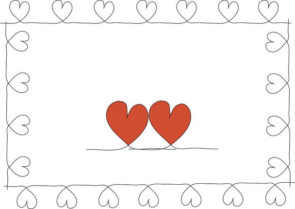 stock-photo Hand drawn stylish love hearts pattern - Photo, Image