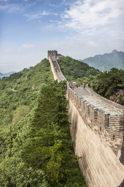 Great wall of China - view from wall - 写真・画像