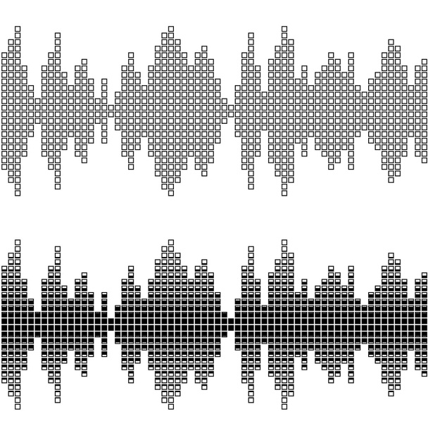 black square sound wave patterns - Vector, Image