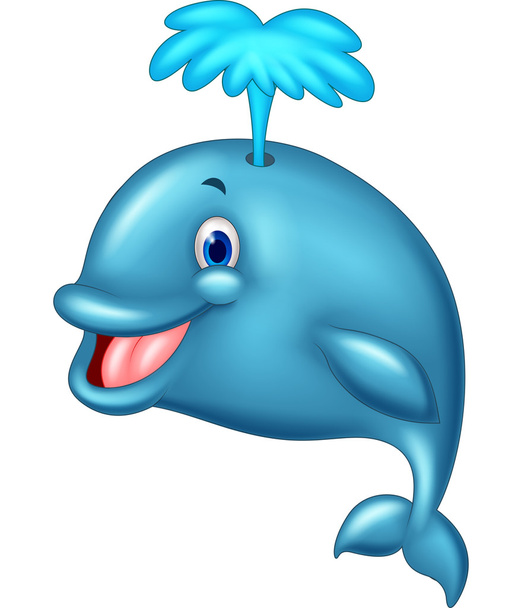 αστείο καρτούν φάλαινα - Διάνυσμα, εικόνα