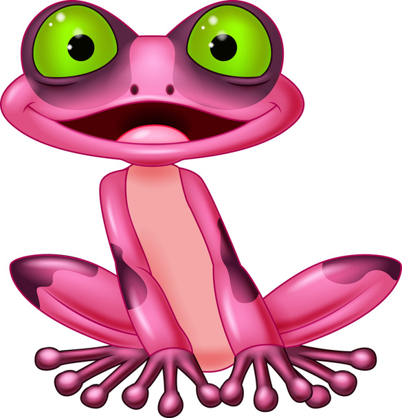 Cartoon cute frog - Vector, Image