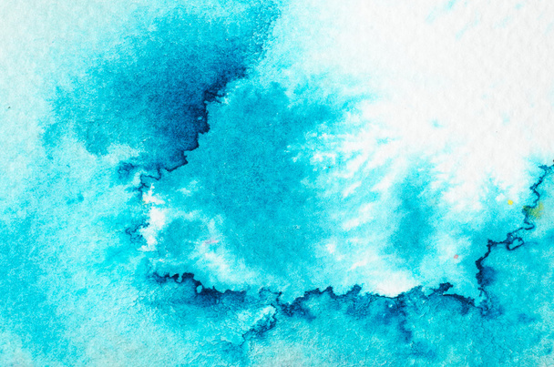 watercolor blue  painted background  - Foto, afbeelding