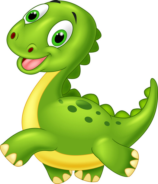 Happy cartoon dinosaur - Vector, Image