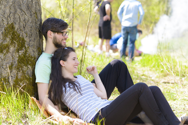Couple Relaxing at Picnic - Photo, Image