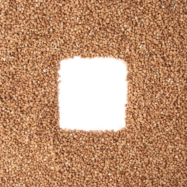 Square frame made of buckwheat - Фото, изображение