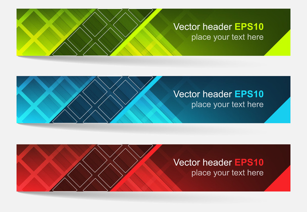 Web header, set of vector banner - Vektor, obrázek
