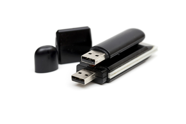 lecteur flash USB sur le fond blanc - Photo, image
