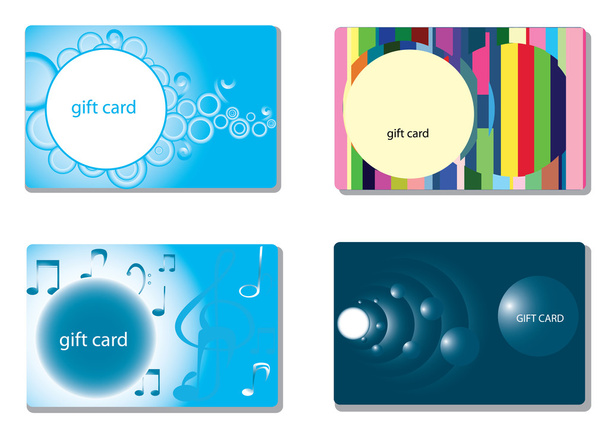 Set of modern gift card templates - Vector, Image