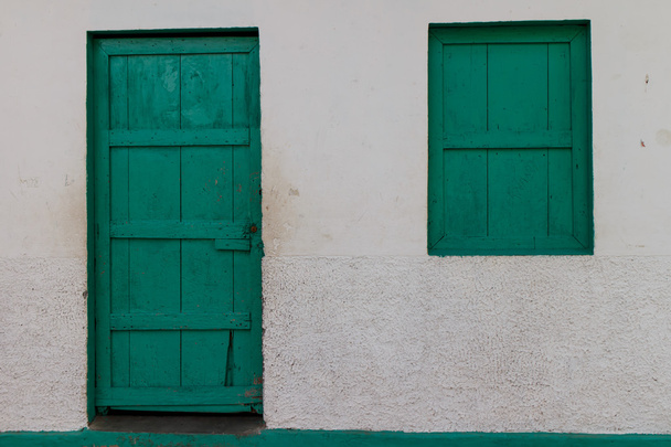 colorful door and window  from a house - Photo, Image