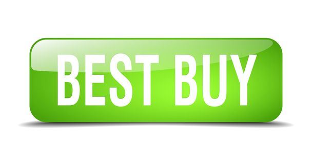 best buy green square 3d realistic isolated web button - Διάνυσμα, εικόνα