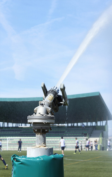 Watering turf on a football stadium - Photo, Image