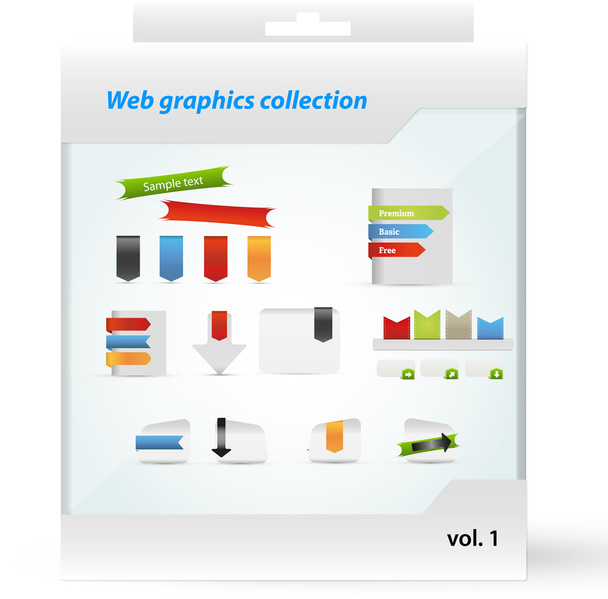 Web grafikai gyűjtemény - Vektor, kép