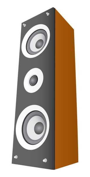 Wood Speaker, Vector Illustration EPS 10. - Vektör, Görsel