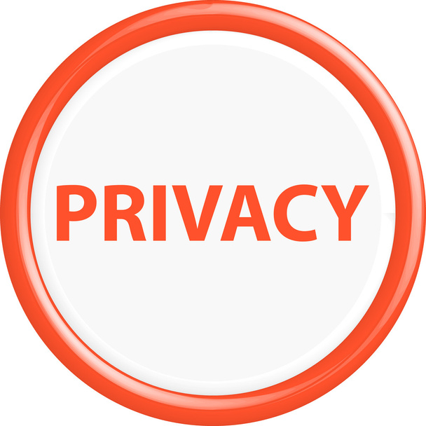 Knop privacy - Vector, afbeelding