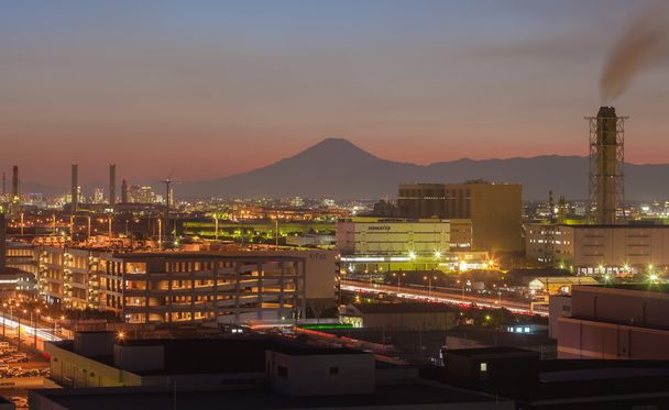 Mountain Fuji and Japan industry zone - Photo, Image