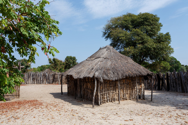 pueblo africano tradicional con casas
  - Foto, imagen