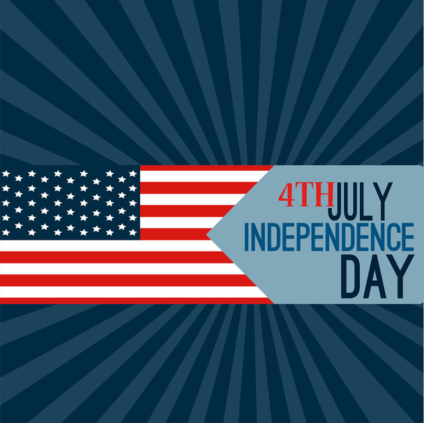 Happy 4th of July - Independence Day Vector Design - July  - Διάνυσμα, εικόνα