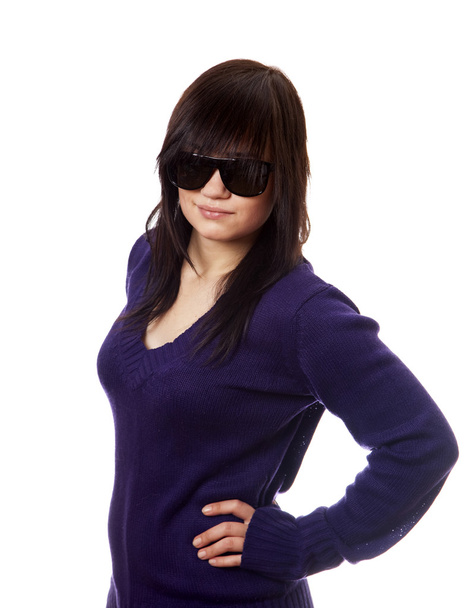 Teen girl in sunglasses. - Valokuva, kuva