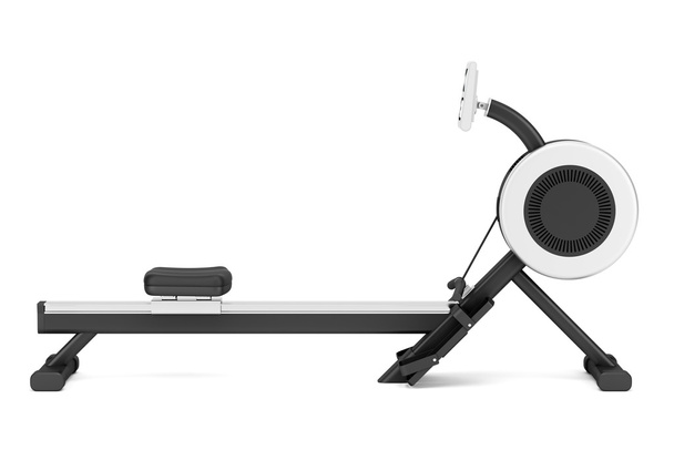 gym rowing machine isolated on white background - Φωτογραφία, εικόνα