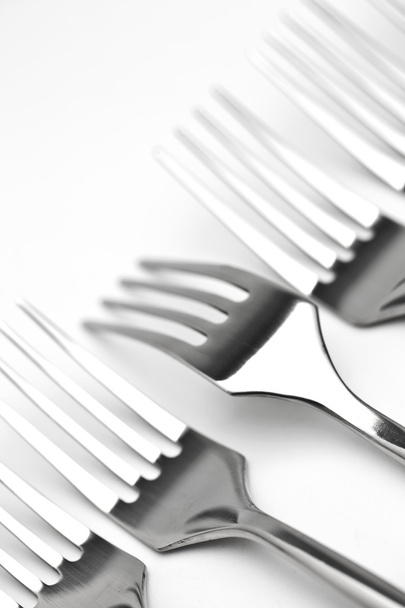 Besteck gabel messer löfel restaurant silber teller küche gedeck - Фото, изображение