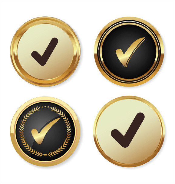 Check mark buttons - Vector, Image