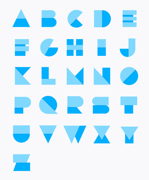 Geometric Paper Alphabet - Vetor, Imagem