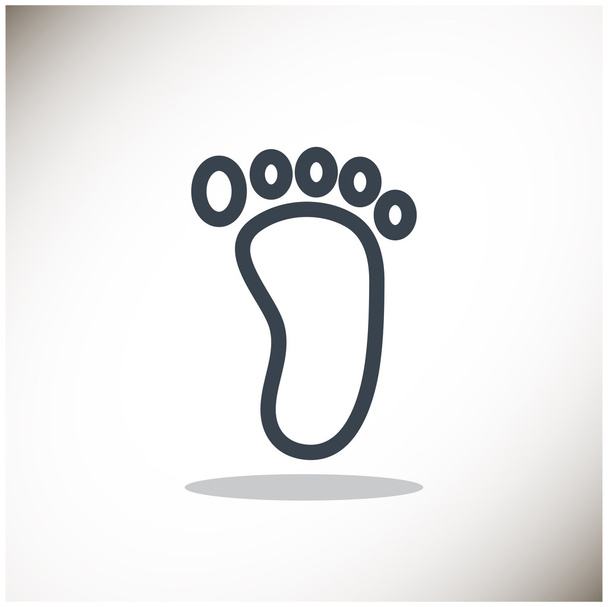 Bare child foot track - ベクター画像