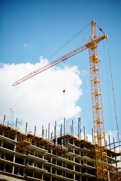 New building construction and crane - Fotografie, Obrázek