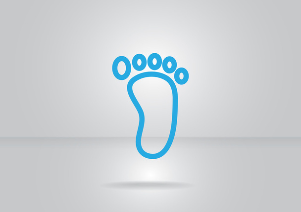 Bare child foot track - Vetor, Imagem