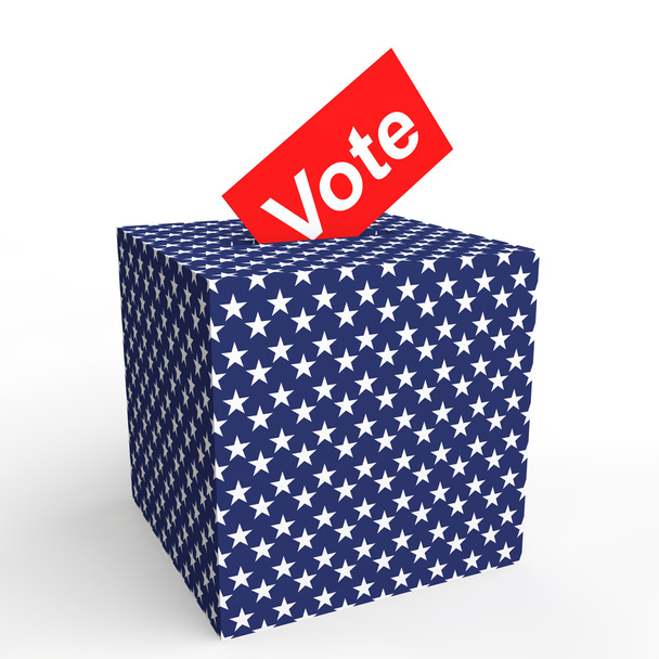 3d ballot box with vote text - Zdjęcie, obraz