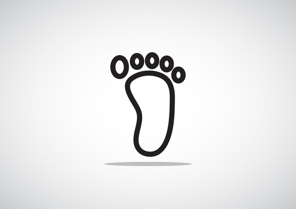 Bare child foot track - Vector, Image