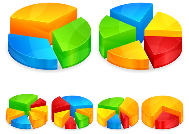 Color circular diagrams - Vektor, obrázek