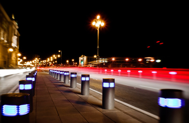 Trafik ışıkları gece - Fotoğraf, Görsel