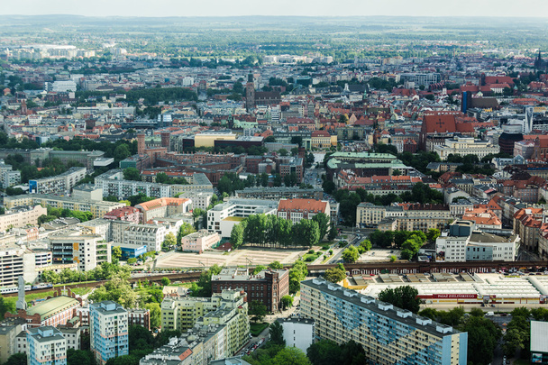 aerial view of Wroclaw town in Poland - Zdjęcie, obraz
