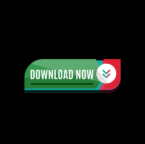 Colorful download web button. Modern flat design. - Vector, Image