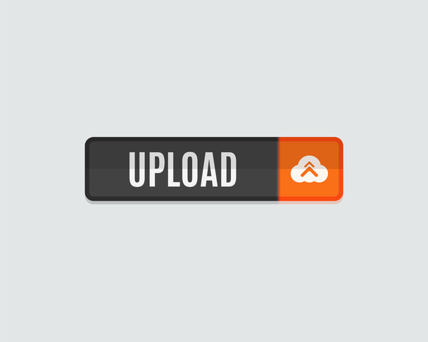 Upload web button flat design - Photo, Image